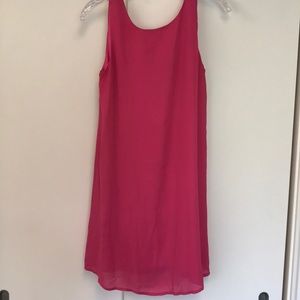 Bow-back pink tank dress